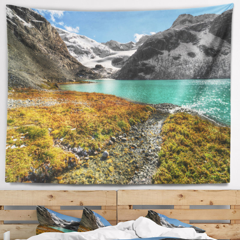 Tapisserie et suspension murale en cristal clear, H 78 po x l 92 po