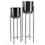 Grand support à fleurs rond en métal 2 pièces-908040111-817977834