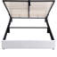Lit plateforme tapissier avec système de rangement hydraulique - Blanc-399374828-399374831