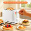 2 Slice Toaster in Glossy Ridged Textured Body and Stainless Steel Mechanism-93819608