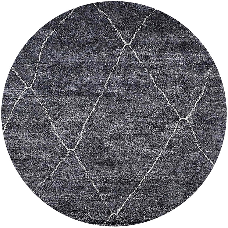Geometric Indoor Rug, Round 4'