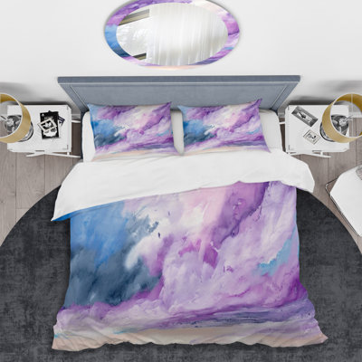 Ensemble de housse de couette en microfibre / polyester Violet Storm At The Horizon Bedding