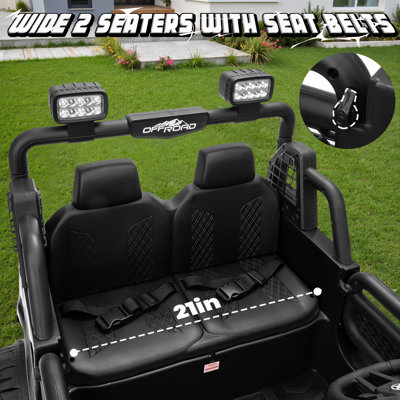 24V 4WD Kids Electric UTV W/ Remote Control, Large Seat & 3 Speeds (Ages 3-8)