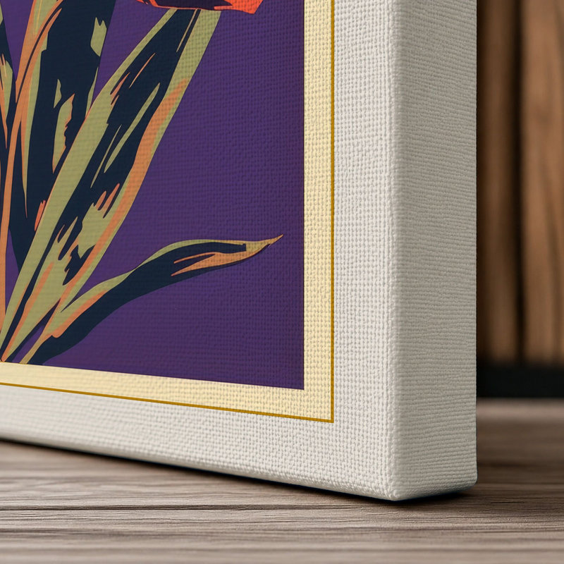 Carnation Cluster Botanical - Wrapped Canvas, 18x12 - 45.7 x 30.5 cm, Cream Border