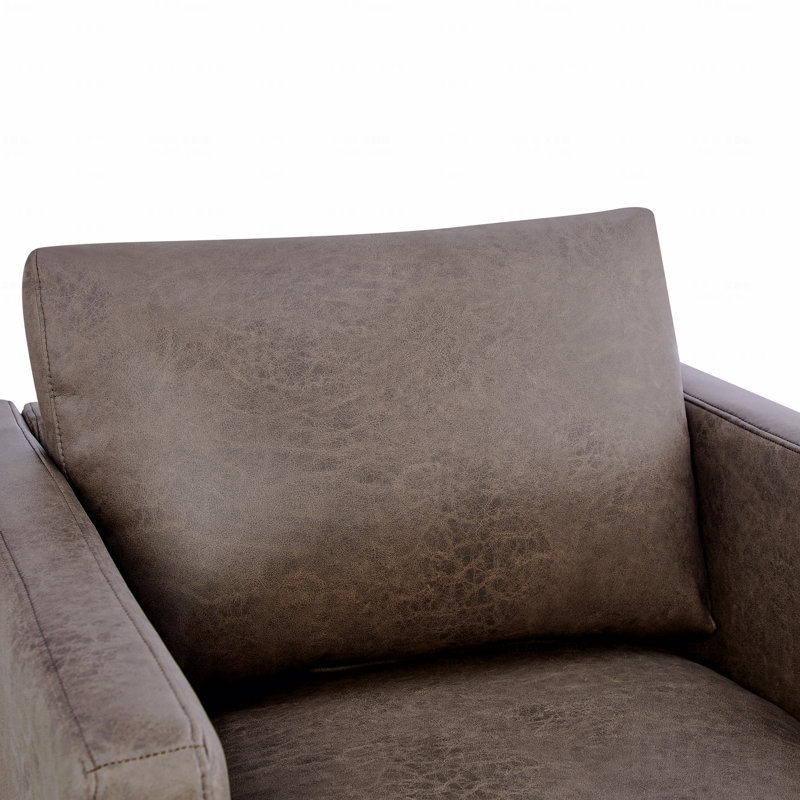 Chaise d'appoint rembourrée en similicuir, Espresso