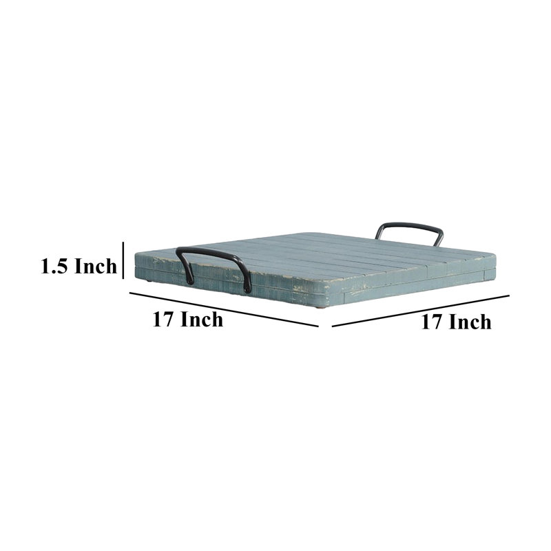 Plateau en bois massif Chans, Vert