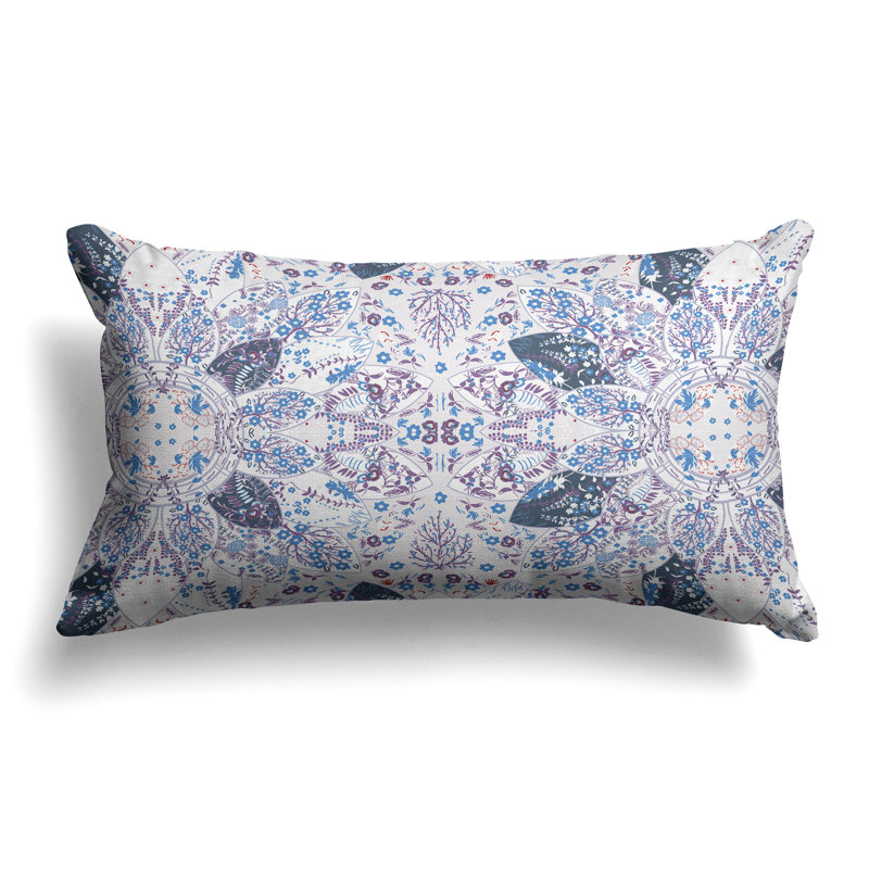 Coussin Floral Floral Viceroy, Bleu / mauve