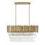 7-Light Gold Chandelier With Crystal Accents