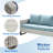 Nazime 74.02" Wide Outdoor Wicker Patio Sofa with Cushions and Ottomans-1555962076-1555962078