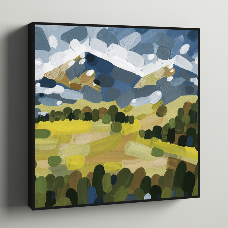 «Open Green Field» par Marmont Hill - reproduction encadrée sur toile, H 12 po x l 12 po