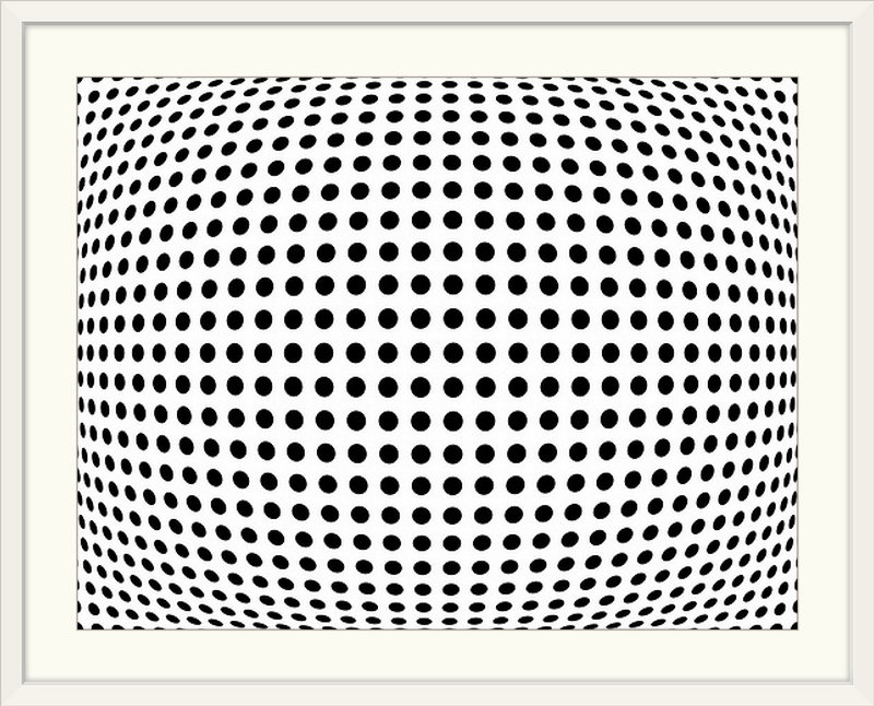 «Bulge Dots» par Froid, impression, H 27 po x l 36 po x P 1,5 po, Toile