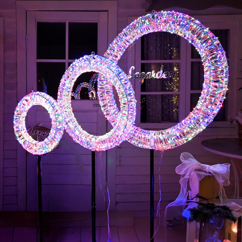  Décoration de fête de Noël pré-éclairée à DEL 1700, paquet de 3 en 1 pour fête de Noël 2025