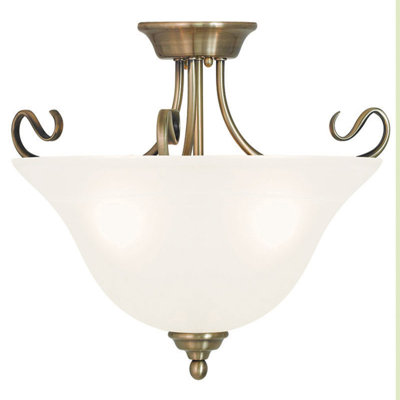 Fortunatas Glass Semi Flush Mount