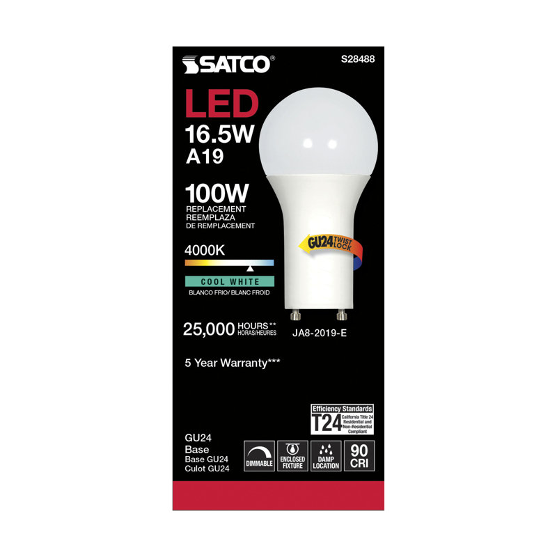 16.5 Watt White LED Bulb
