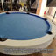 Table de billard et de conférence ronde de luxe 55-en-1 de 55,11 po avec plaque de recouvrement-130063172-130063177