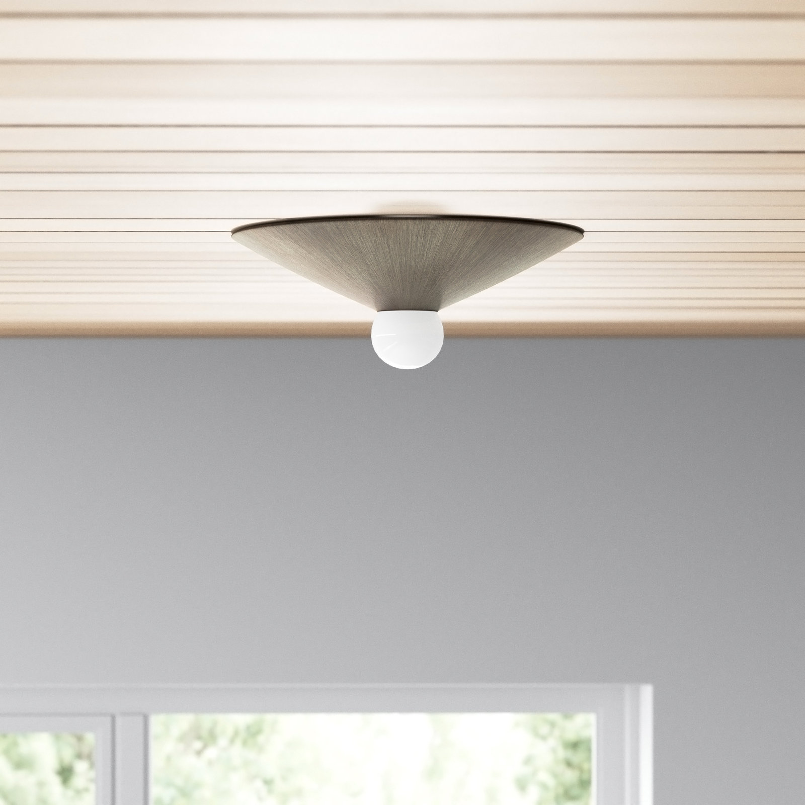 Rummanah Single Light Flush Mount, Graphite Gray