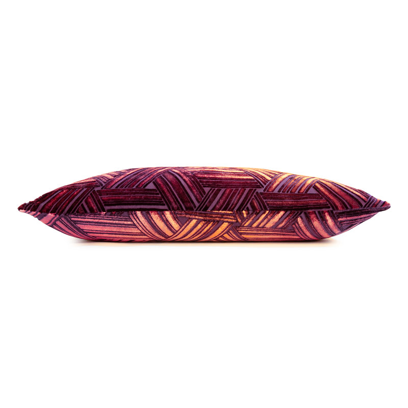 Entwined Lumbar Pillow Cover & Insert, Wildberry, 14" x 20"