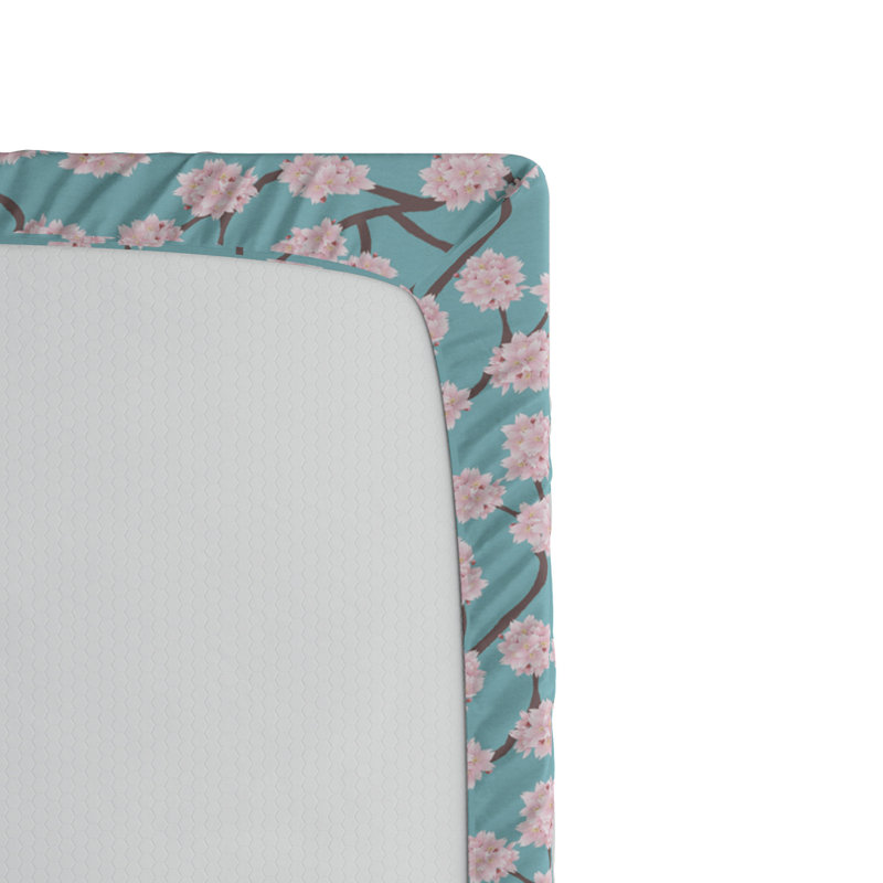 Microfiber Floral Fitted Sheet, Twin XL Fitted Sheet
