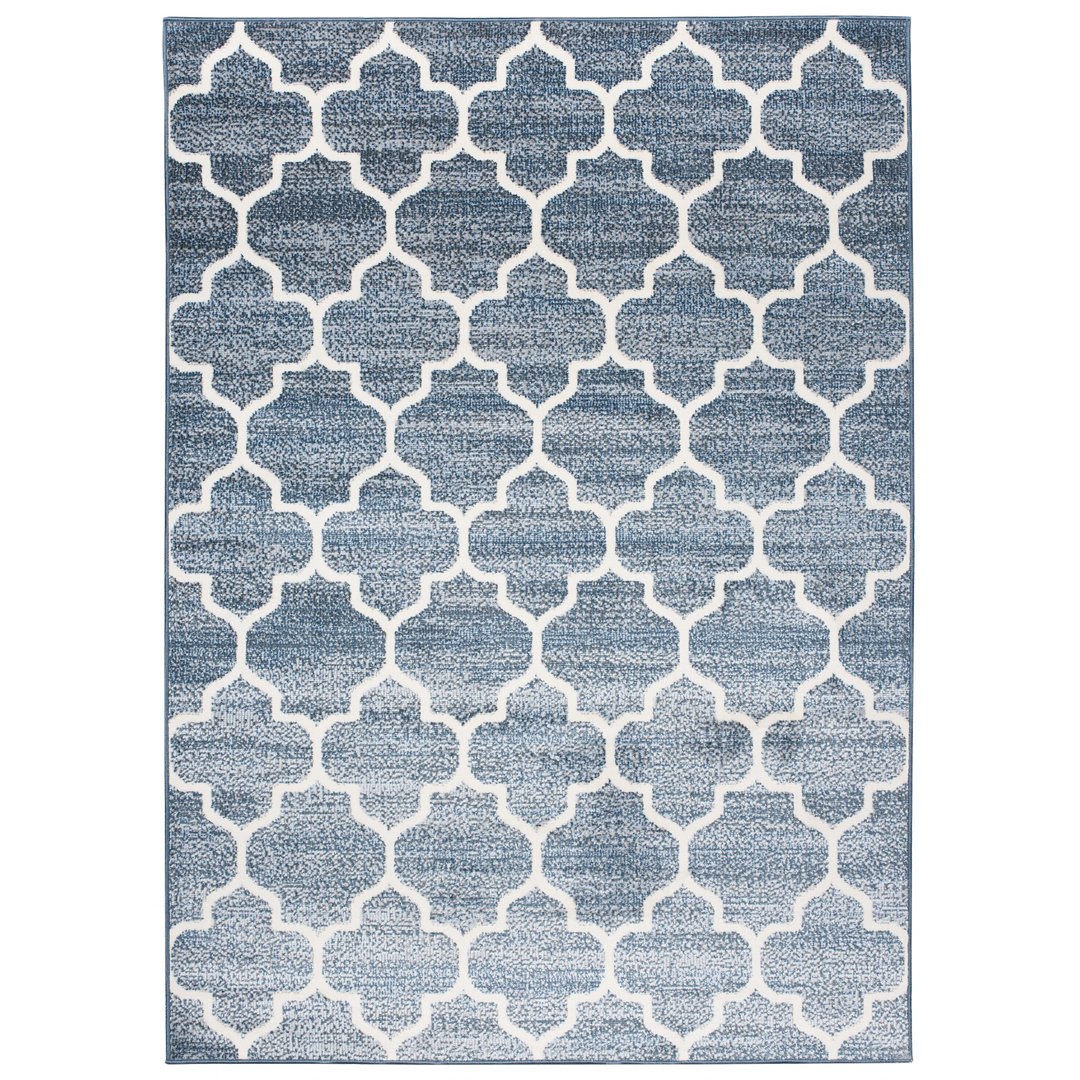 Flachgewebe-Teppich Cassadaga in Grau/Blau/Cream