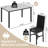 5-Piece Dining Table Set with 4 Velvet Uphosltered Dining Chairs, Rectangular  Faux Marble Kitchen Table Set, Modern Dining Table and Chairs Set for Kitchen, Dining Room,  Space-Saving-1302089286