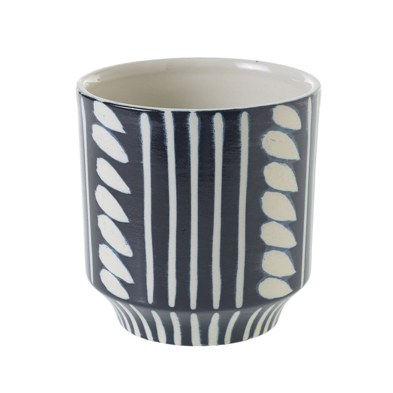 Pot de fleurs en céramique Jarianna, H 4,25 po x l 4,5 po x P 4,5 po