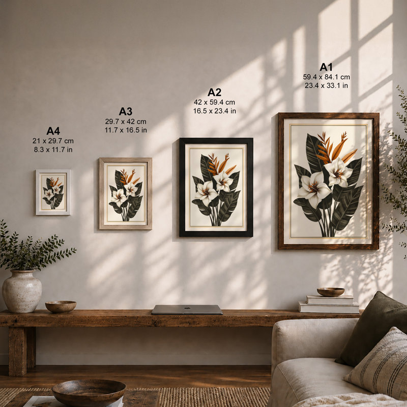 Study Botanical - Framed Print, A4 - 29.7 x 21.0 cm, Unframed