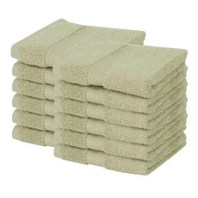 Splash 100% Cotton 550 GSM Solid Super Absorbent & Zero Twist Washcloth Set
