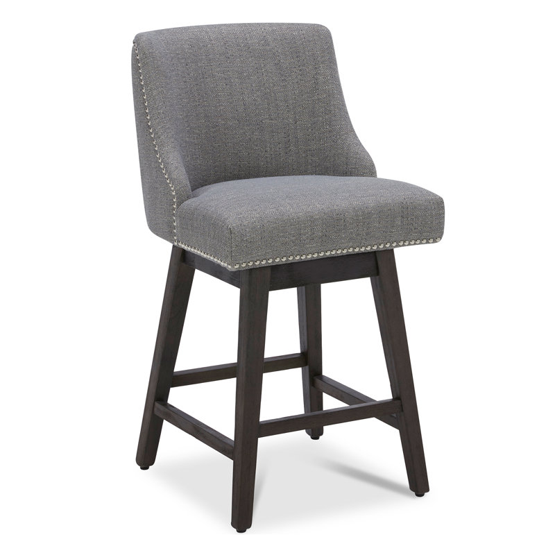 Shurma Swivel Upholstered Counter Stool, Fog