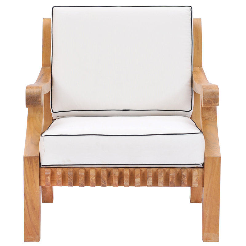 Teak Deep Seating Patio Chair with Cushions