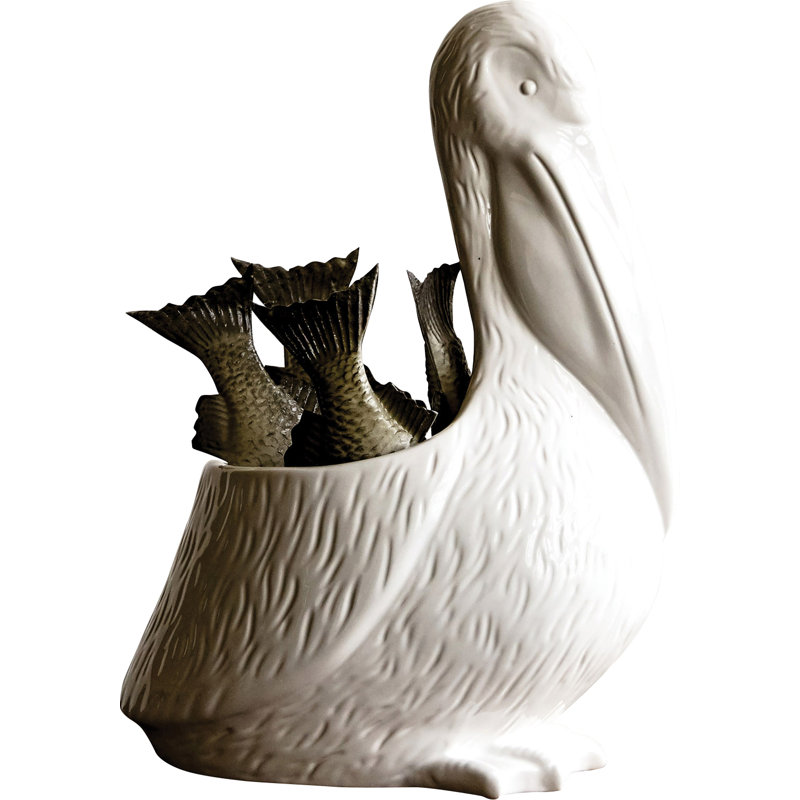 Ceramic Pelican Shaped Planter