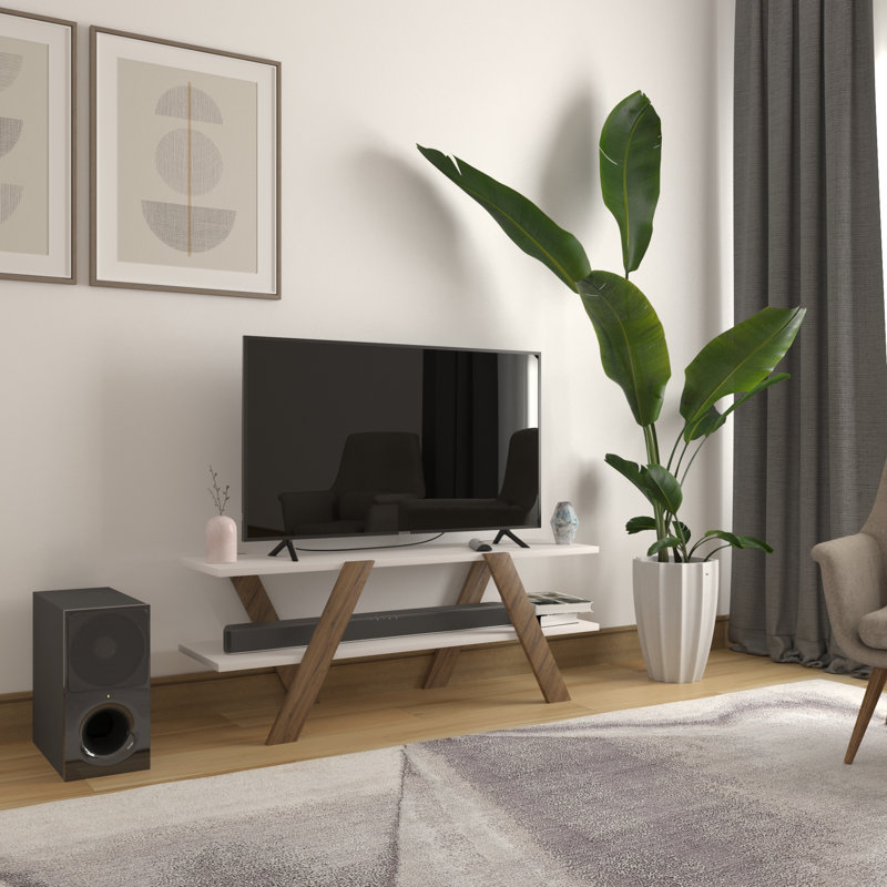 Artia Wall-Mounted TV Stand, 47.2 x 17.7 x 13.0 inches | 100% Melamine Coated Particle Board, Thickness: 0.7 inches | Stylish & Functional Design, Perfect for Living Room & Entertainment Spaces, Space-Saving Solution