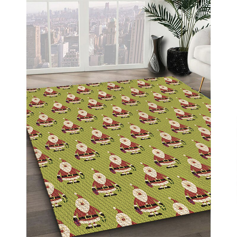 Tapis brun tissé à la machine
