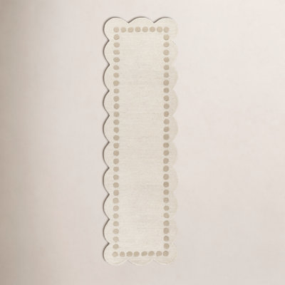 Lola Hand Tufted Wool Solid Ivory Area Rug