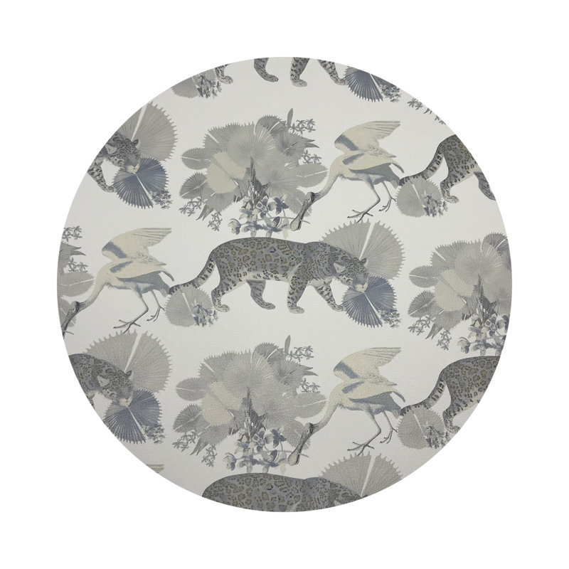 Leopard Walk Pebble 16" Vinyl Placemat, Cameo