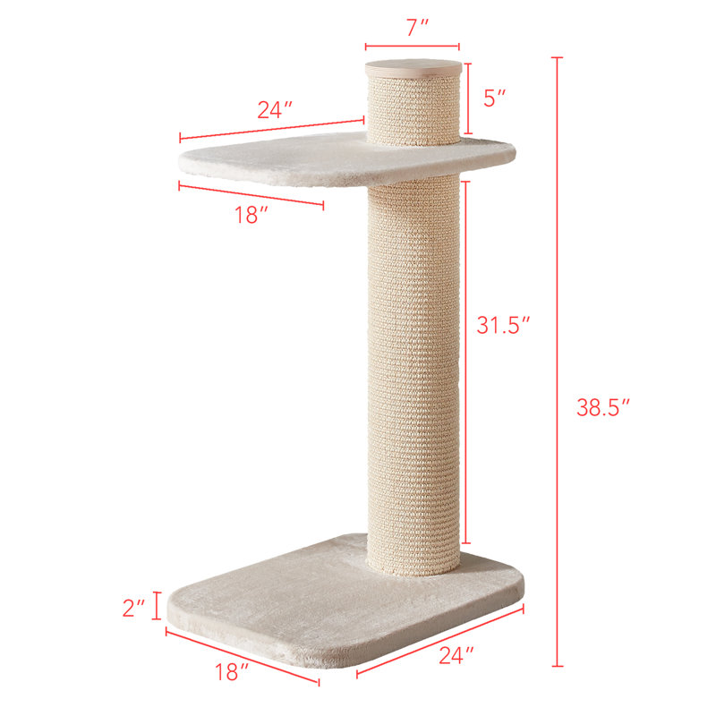 Farrell 38.2'' H Cat Tree, Beige