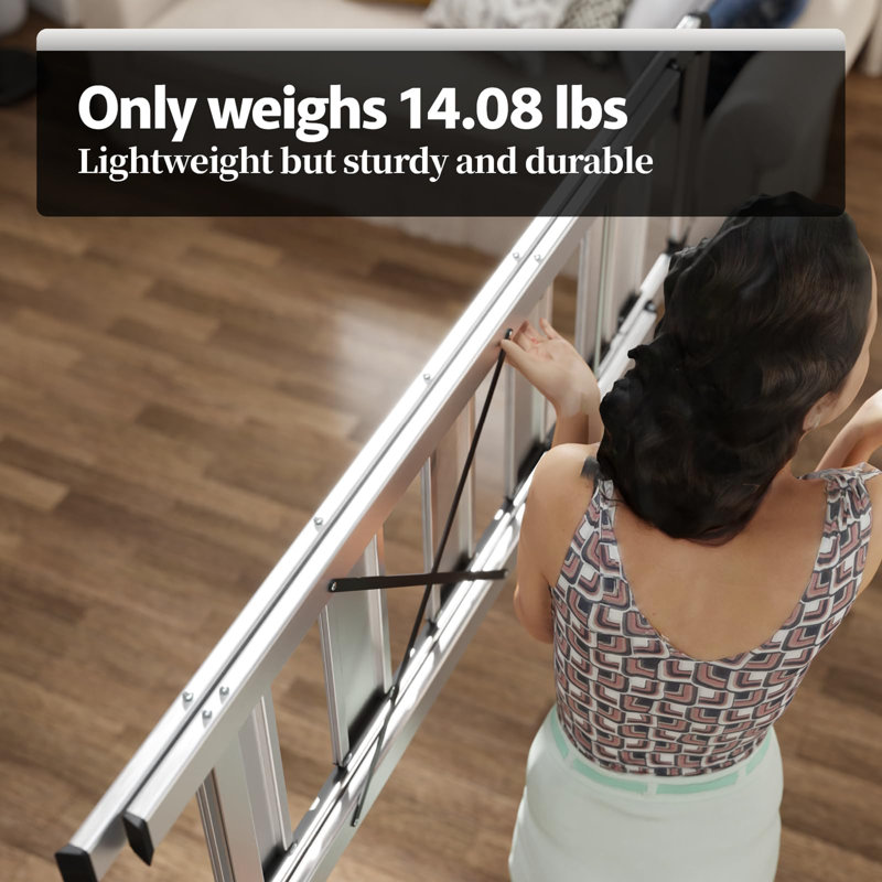 5- Step Aluminium Lightweight Folding Step Ladder, Silver