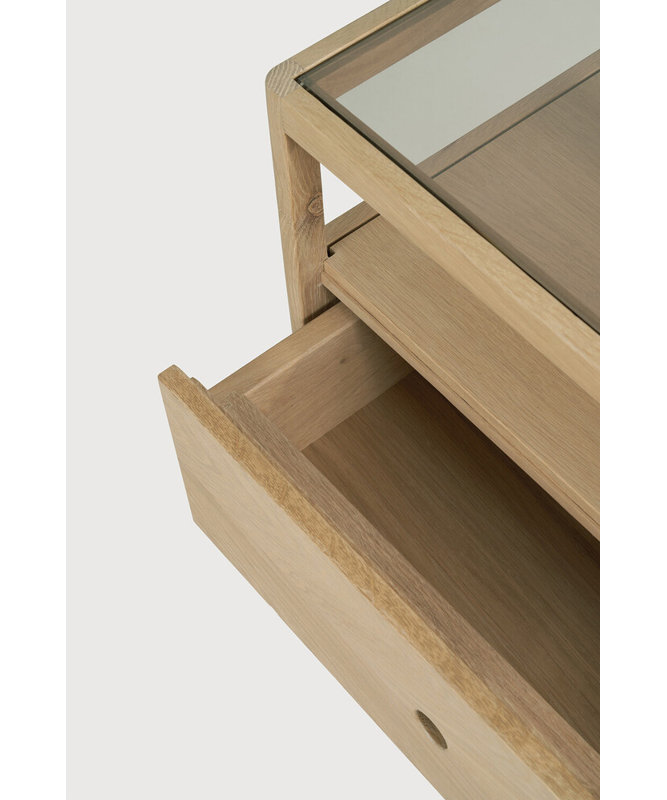 Spindle 1 - Drawer Solid Wood Nightstand, Natural