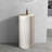 15.7'' Freestanding Textured Solid Surface Pedestal Bathroom Sink