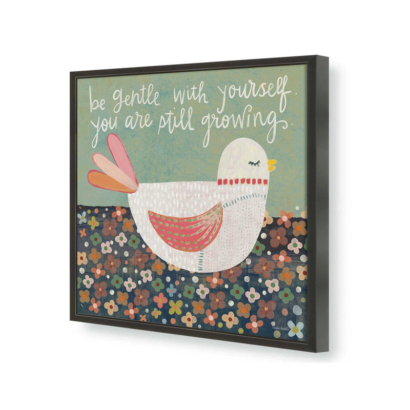 Be Gentle by Katie Doucette Art Print, L 20 po x H 20 po, Noir, Impression encadrée
