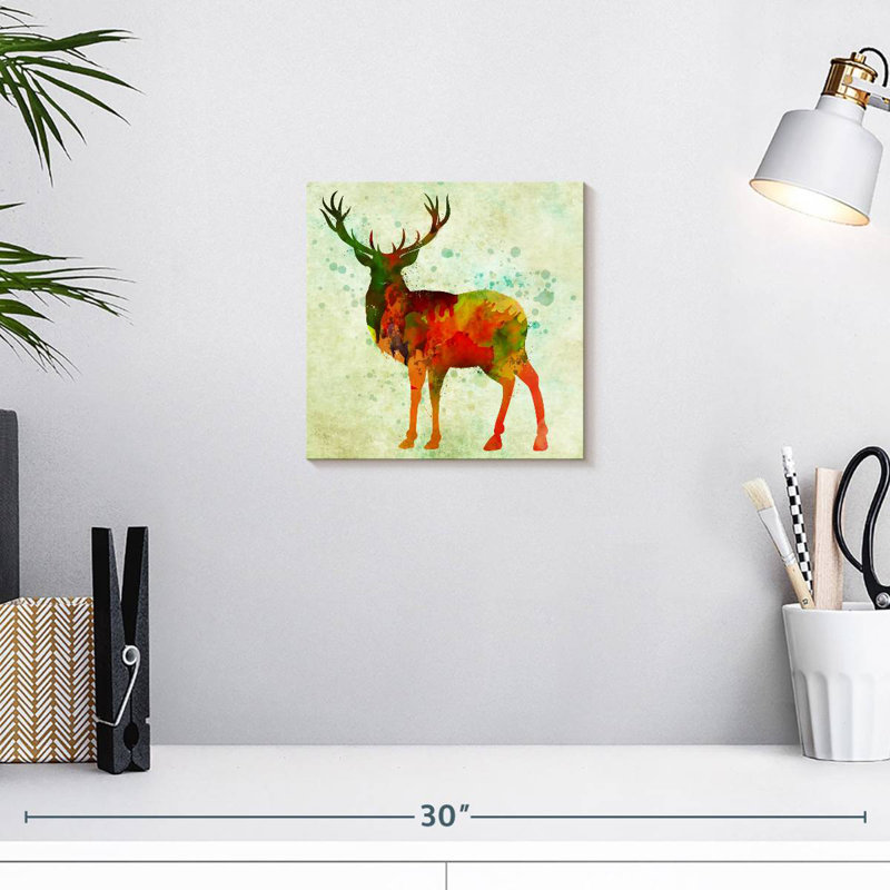 Brampt Deer Abstract, 10" H x 10" W