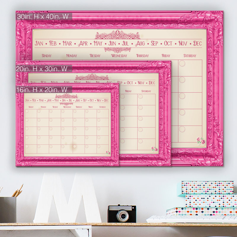 Tableau effaçable mural Prettier in Pink, 20" H x 30" W x 0,75" D