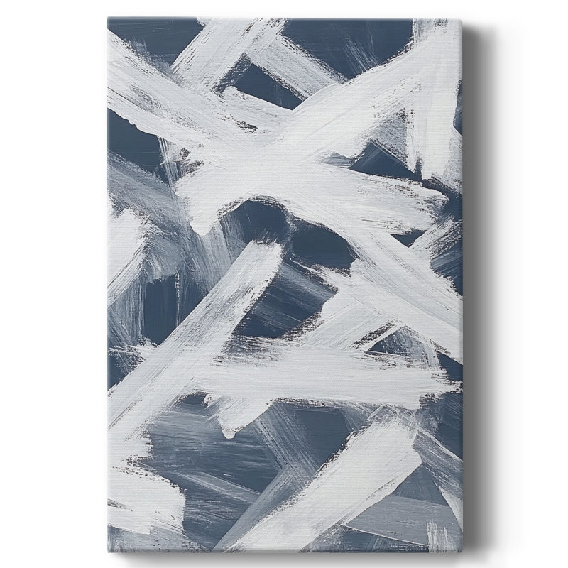 Toile tendue avec châssis abstrait XXVI - prêt à être accroché, H 18 po x l 12 po