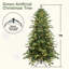 Arbre de Noël en PVC + PE avec 450 lumières UL blanc chaud - 2856 pointes, branches articulées, aiguilles réalistes, support en métal robuste, assemblage facile-208303645-208303643