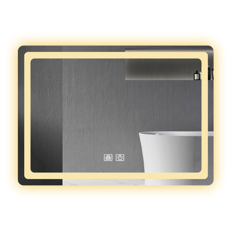 Miroir de salle de bain 23 * 31 - brouillard, degré de lumen élevé, tension stable et éclairage, ceintures de qualité, accessoires de montage