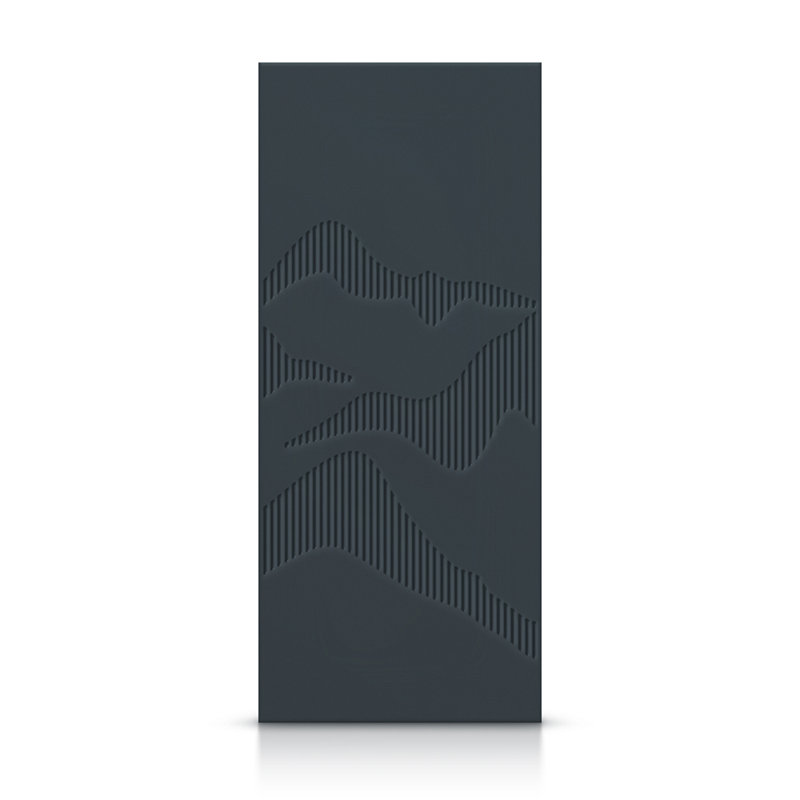 Porte standard à panneaux en bois, Gris anthracite, 42 po x 96 po