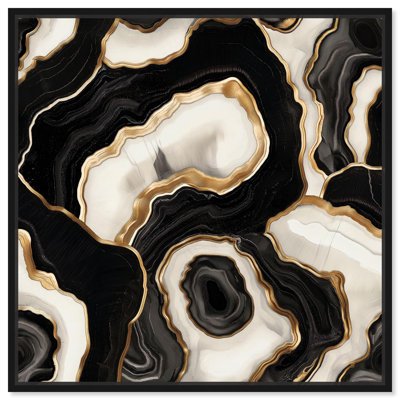 «Coal Core Canvas Geode», art mural 