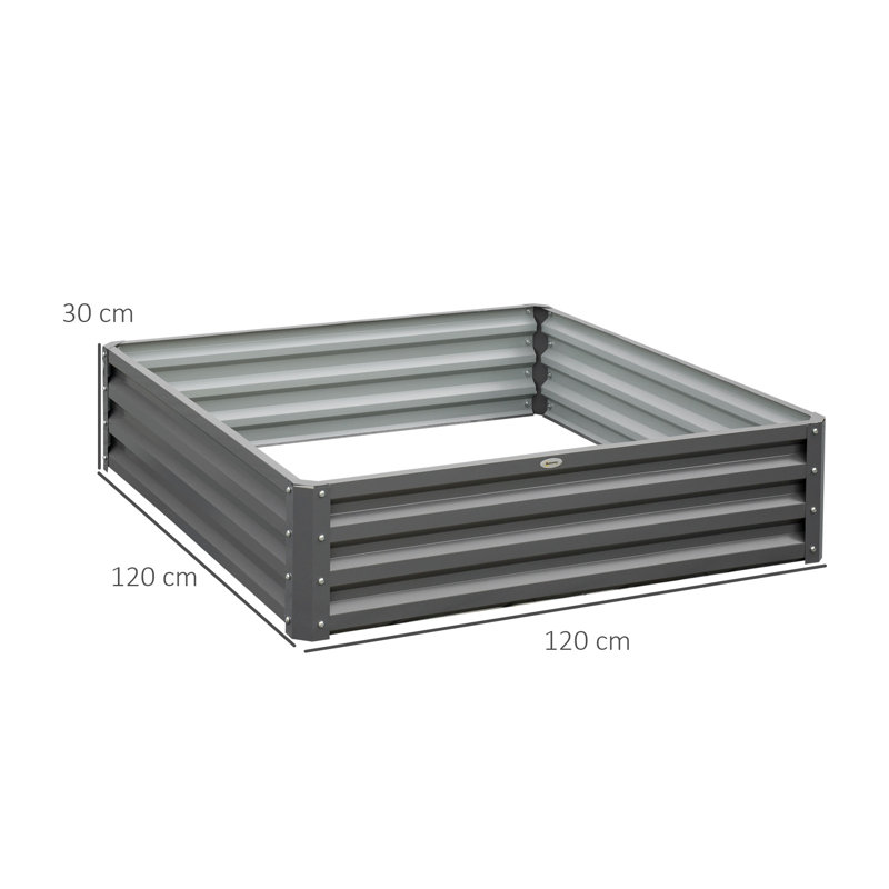 Brebner Metal Planter Box, 30cm H x 120cm W x 120cm D