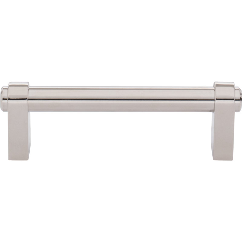 Lawrence Bar Pull, Polished Nickel, 3 3/4" Center To Center