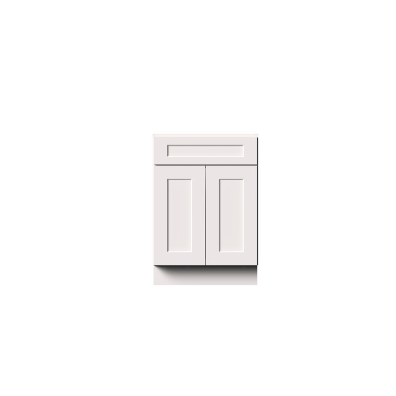 Armoire de base pour meuble-lavabo de style Shaker de DL Cabinetry (prêt à assembler) l 24 po x H 34,5 po x P 21 po, 24"