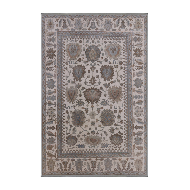 Tapis oriental beige / brun / gris Arev, Rectangle 7 pi x 10 pi